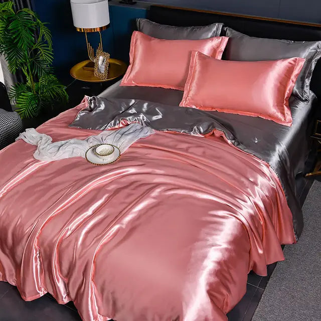 Luxe Uni-Satin-dynebetræk - SilkSerenity