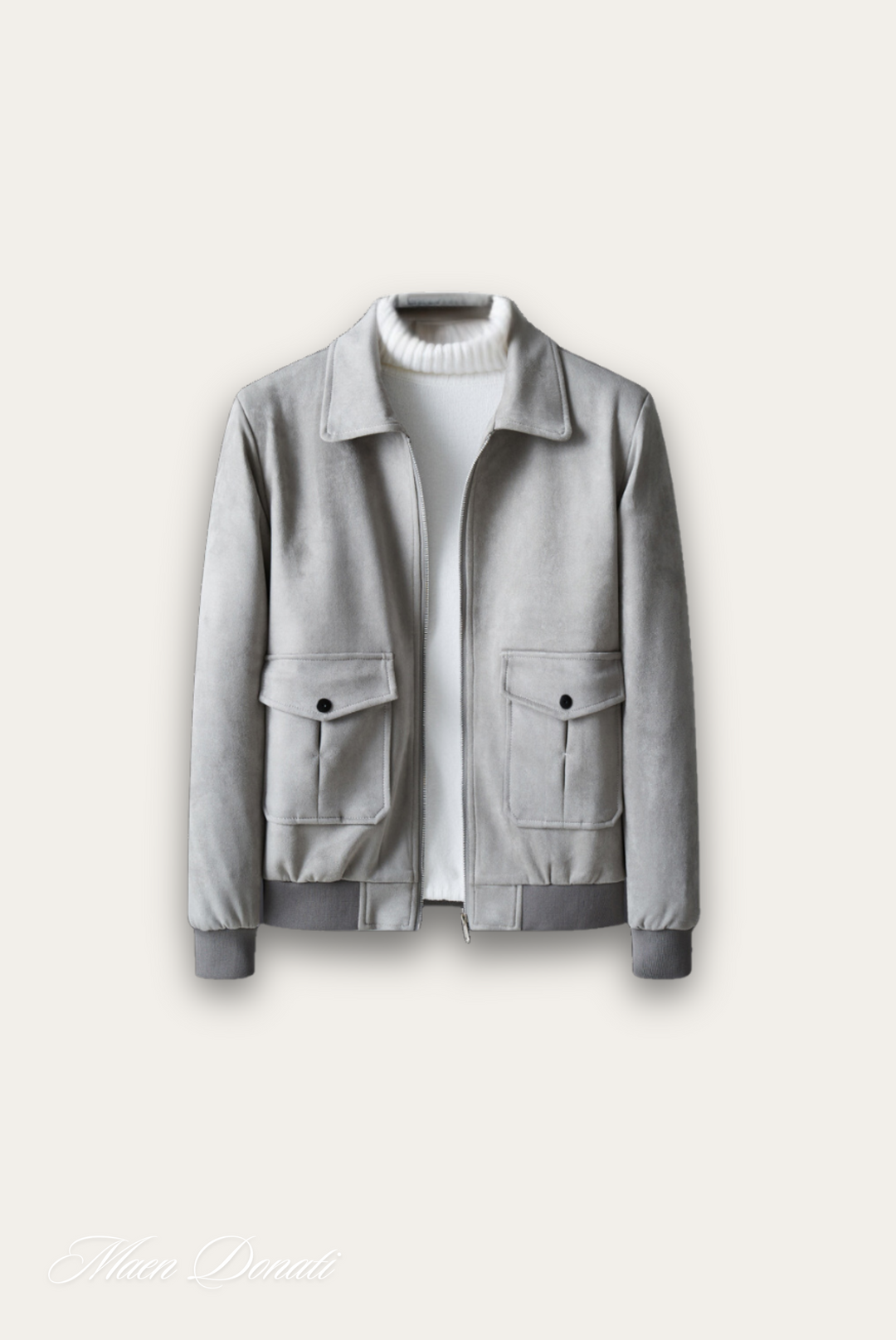 Trendy gray men's coat – Matteo
