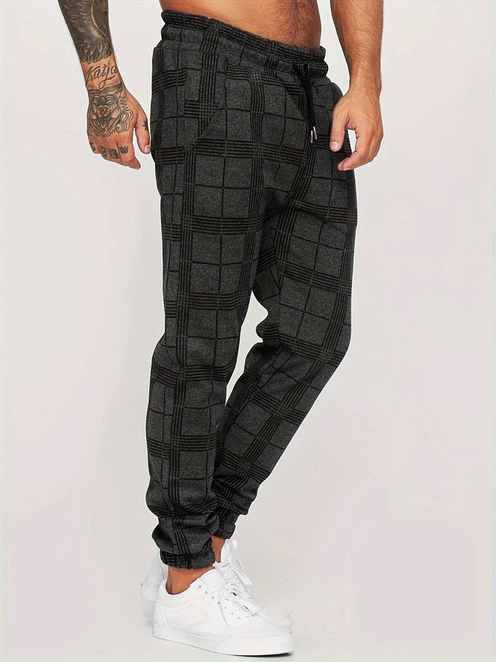 Pantalones deportivos de hombre a cuadros – Edición de otoño Elian