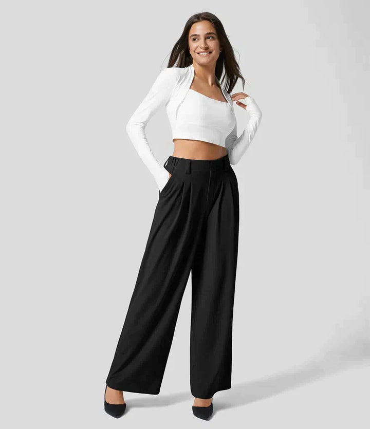 Comfortable women's pants with wide legs - Amara