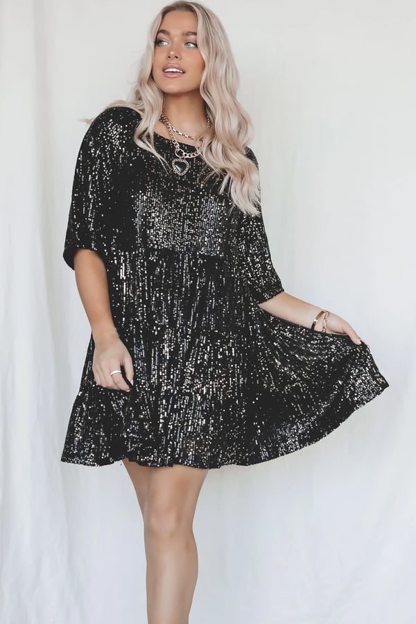 Vestido línea A - ShimmerFlow