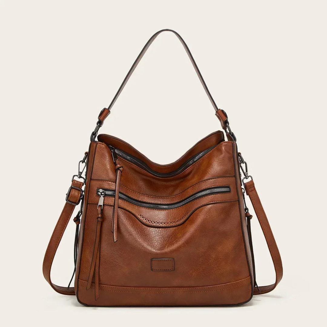 Bolso de hombro de cuero espacioso y elegante - Elodie
