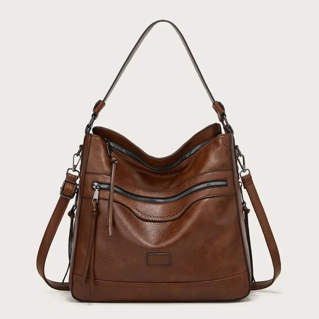 Bolso de hombro de cuero espacioso y elegante - Elodie