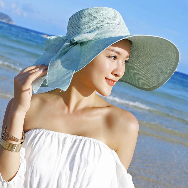 Sombrero de paja para mujer con protección solar – Candy
