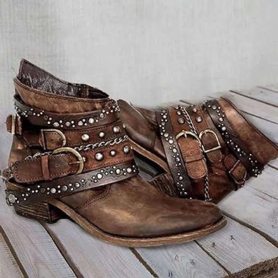 Botas vintage sin cordones para mujer - Nora
