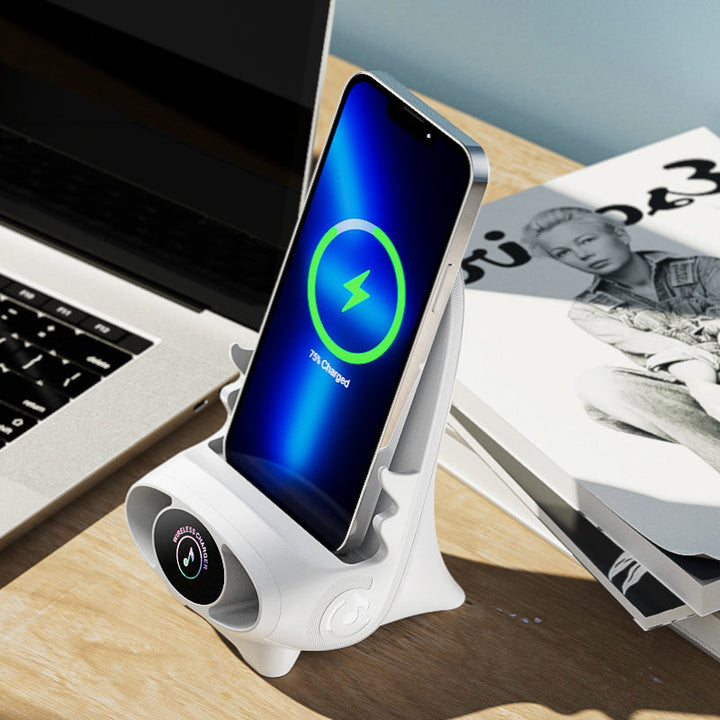 Trådløs telefonholder med 15W hurtigopladningsfunktion - FlexCharge Stol