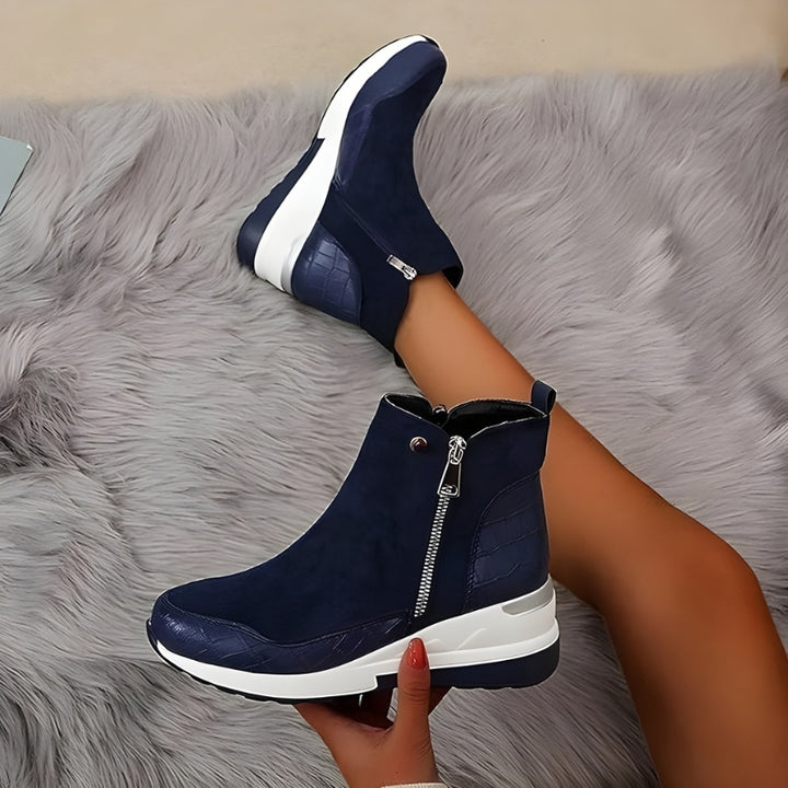 Orthopedic Leather Women's Ankle Boots - Emma