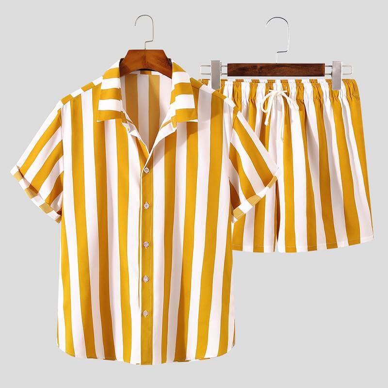 Stylisches Herren Sommer-Set mit Streifenmuster - StreifenFrisch