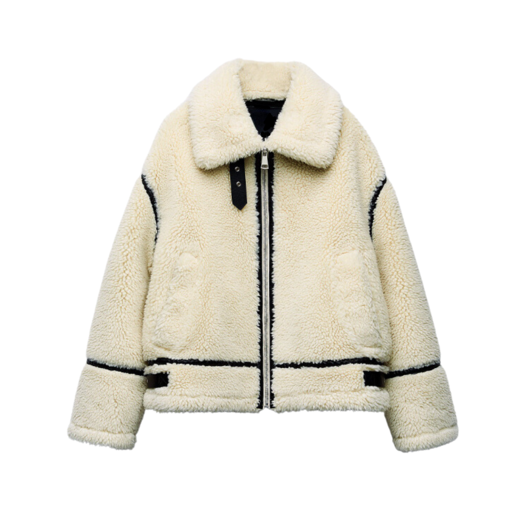Chaqueta de piloto Teddy – Dilara | ¡Moderna, cálida, oversize y con estilo!