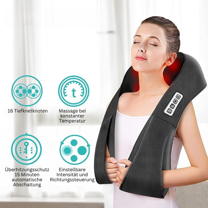 Shiatsu-massagepude med infrarød - FlowRelief