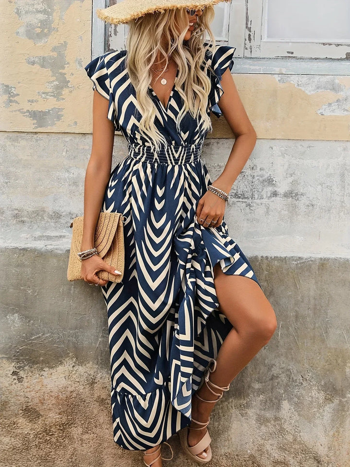 Twisted Waist Dress with Print | Isabella | Stylish and Chic