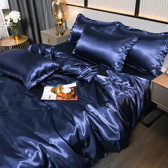 Luxe Uni-Satin-dynebetræk - SilkSerenity