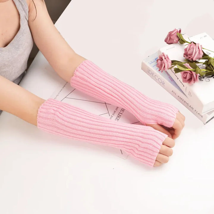 Lange fingerløse strikhandsker - FlexiWarm