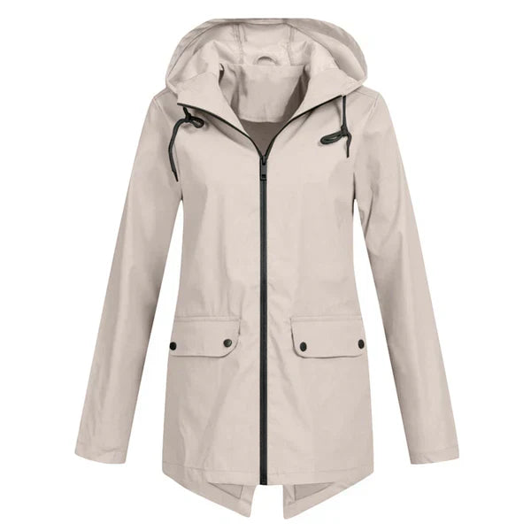 Trendige Damen Regenjacke mit Kapuze - Liora