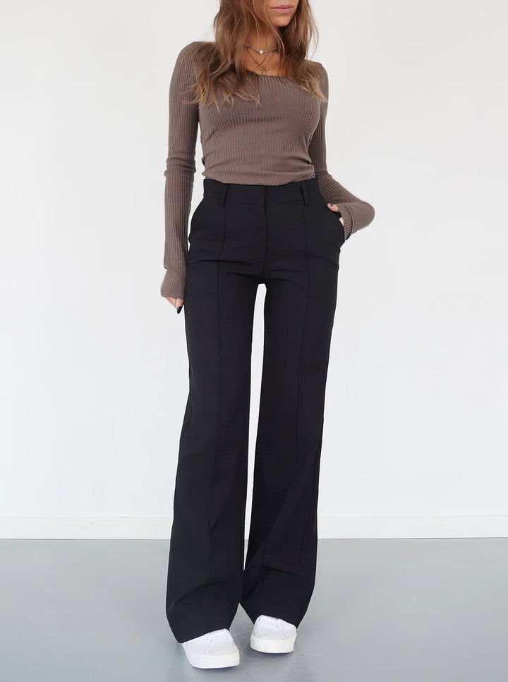 Pantalón ancho de mujer con estilo – Aurelia