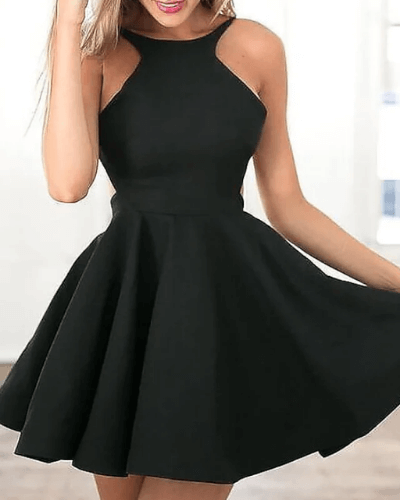 Vestido de verano elegante para mujer con cuello halter – Malia