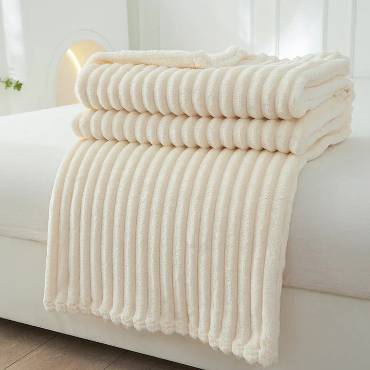 Wide Striped Flannel Fleece Blanket – CozyStripe