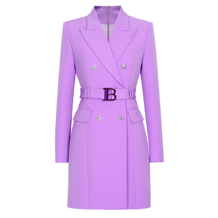 Stilvolles Einfarbiges Blazer-Kleid - Celeste