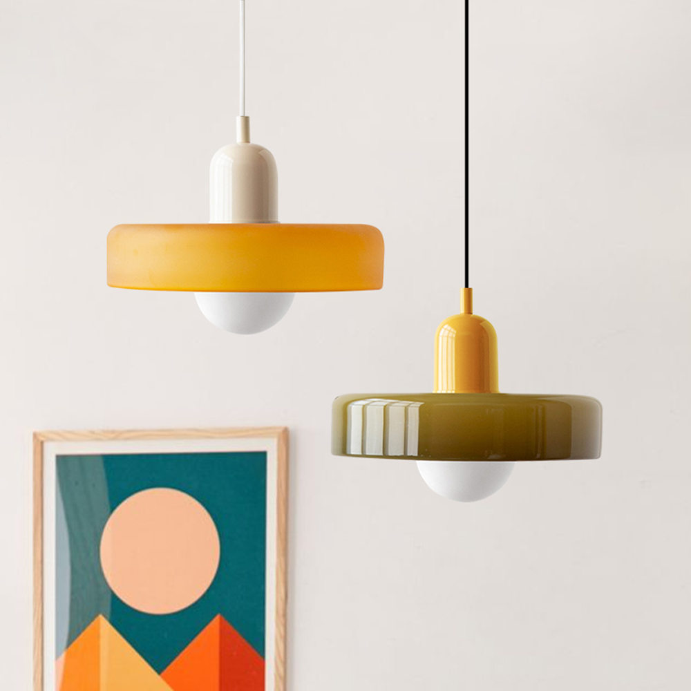 Colorful pendant lamp in Bauhaus style - StiloGlas