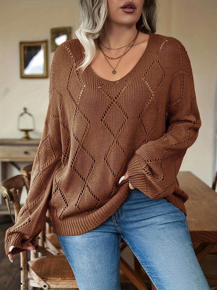 Women's Oversize Knit Sweater in Plus Size – Marietta