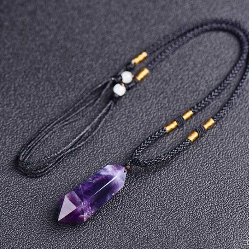 Natürliche Kristall-Amethyst-Heilende Halskette – Lyra