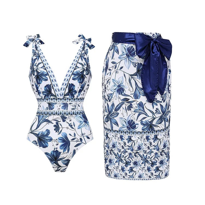 Stylish Swimsuit Set with Skirt – Nele