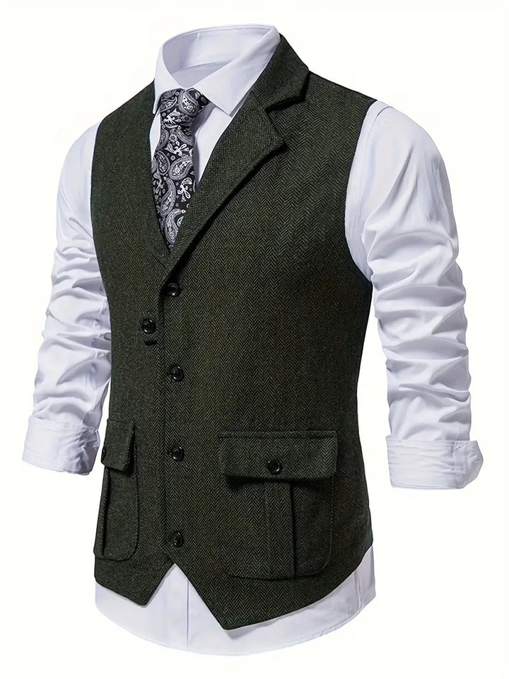 Fiskebensmønstret blazer for menn – Niklas