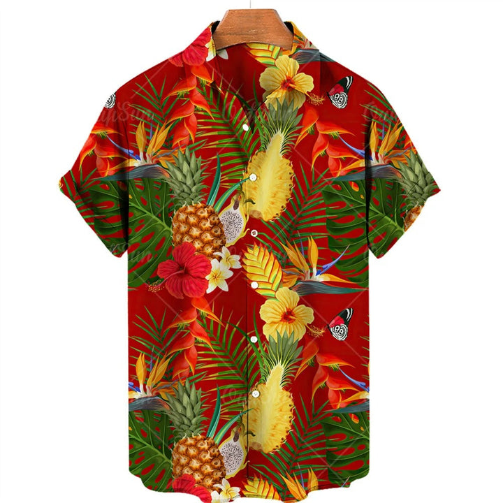 Camisa hawaiana tropical de manga corta – Mateo
