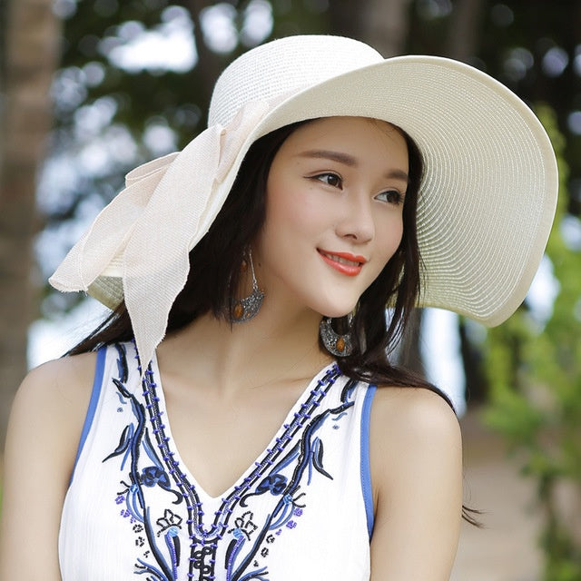 Sombrero de paja para mujer con protección solar – Candy