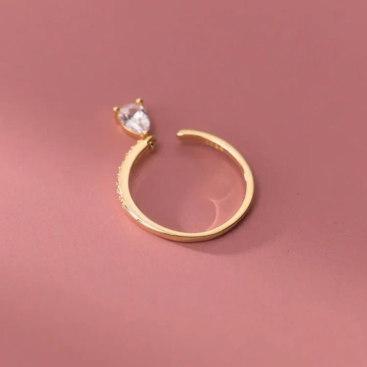 Adjustable Water Drop Ring – Isaline