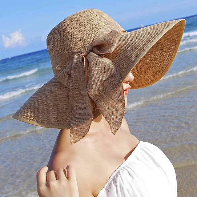 Sombrero de paja para mujer con protección solar – Candy