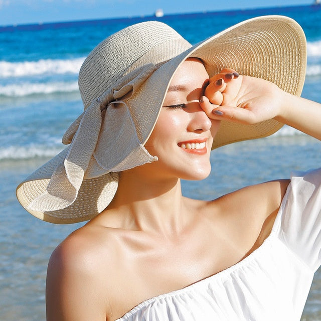 Sombrero de paja para mujer con protección solar – Candy