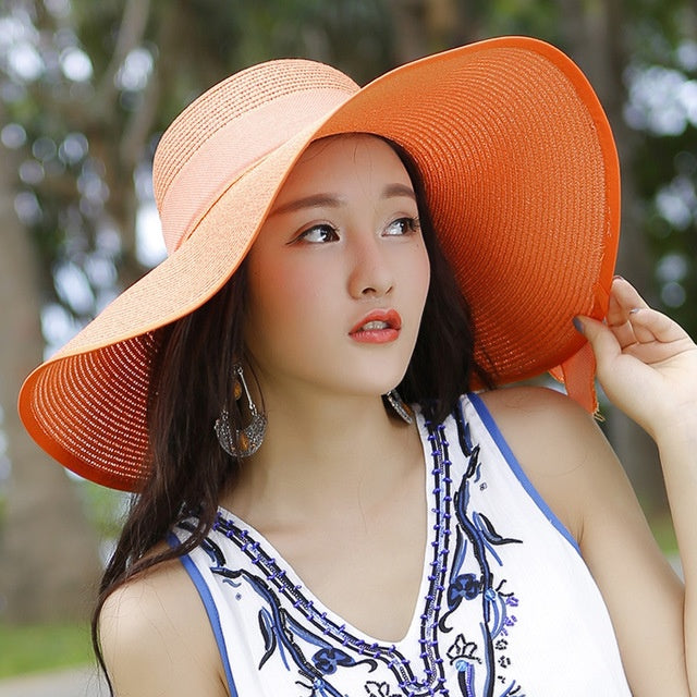 Sombrero de paja para mujer con protección solar – Candy