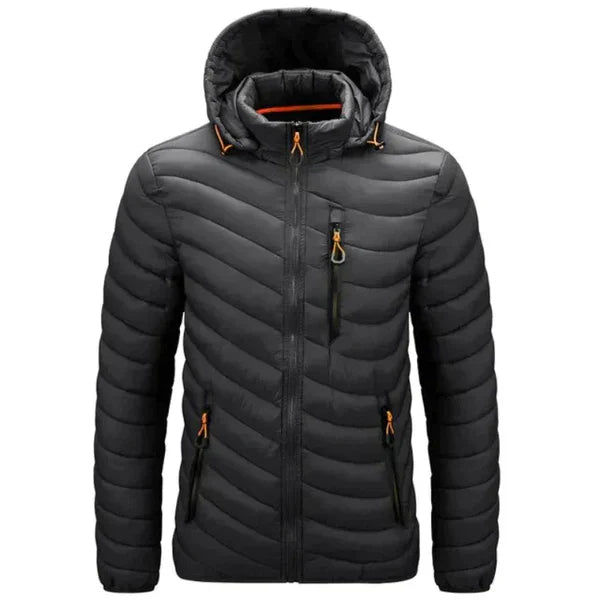 Herre dunjakke vandafvisende med aftagelig hætte – Alaric