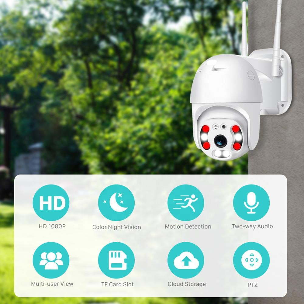 Trådløst udendørs overvågningskamera med WiFi – SecureView 360
