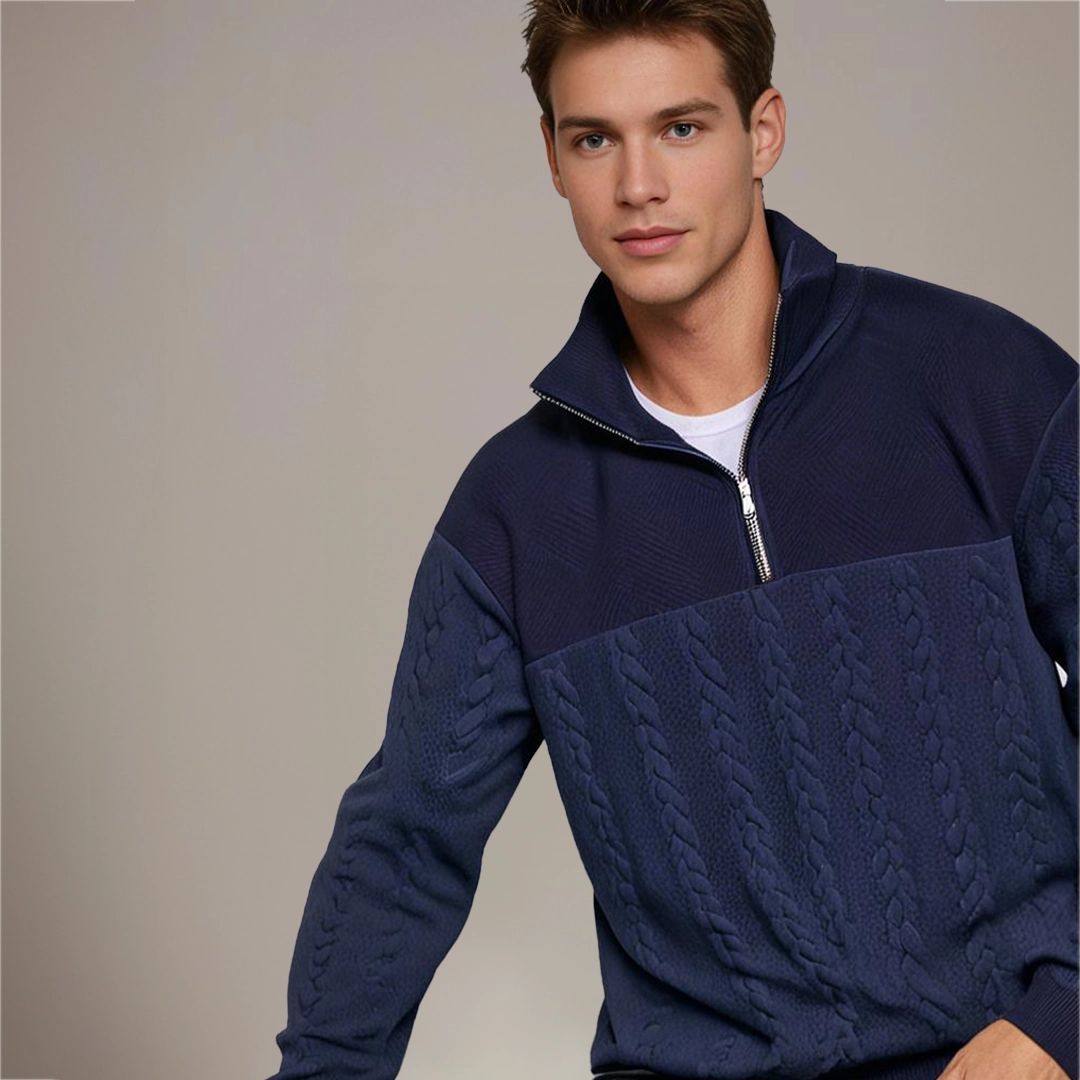 Men's Sweater with Cashmere Merino Wool – Autumn Magic Severin