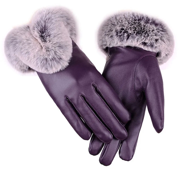 Trendy PU-lærhansker - SilkGlide
