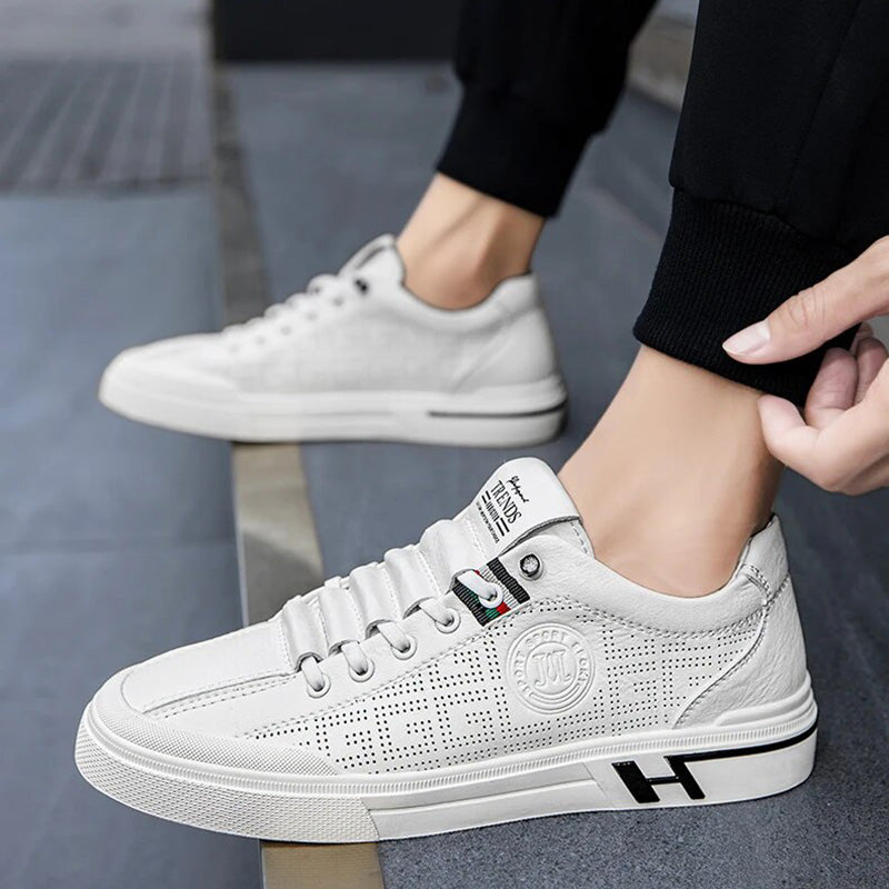Men's Sneakers Made of Perforated Leather with Lightweight Construction – Ethan