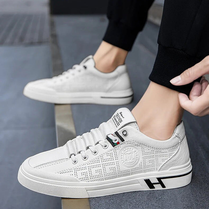 Men's Sneakers Made of Perforated Leather with Lightweight Construction – Ethan