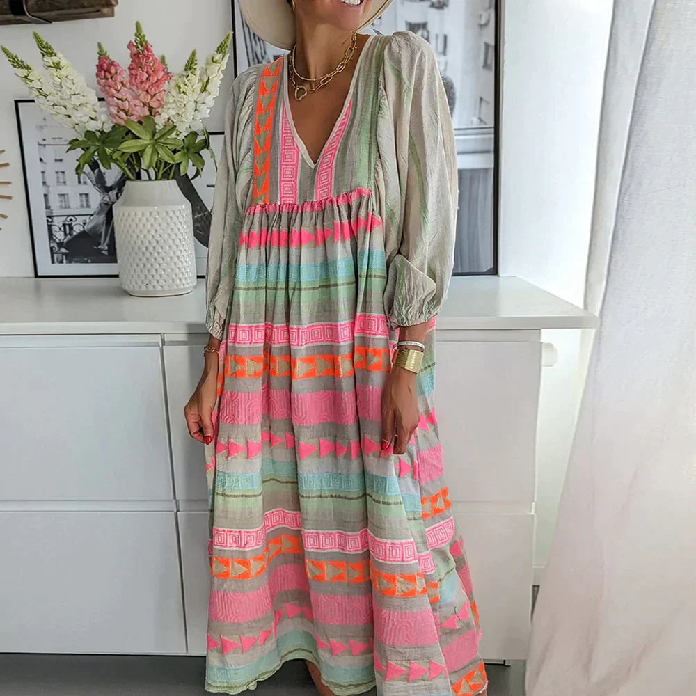 Summery Maxi Dress with Gradient – Solenne