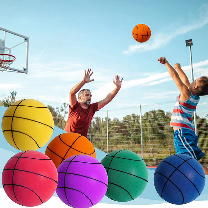 Støjsvag basketball af PU-skum til børn – Silento