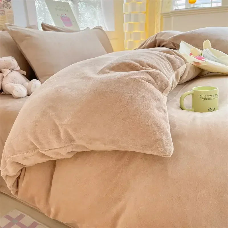 Tykkere flanell-fleece sengetrekk - CozyCover