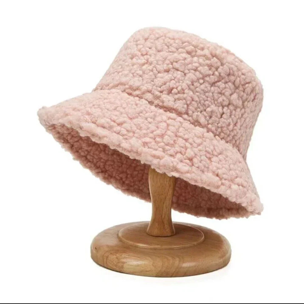 Warmer Fashionable Teddy Bucket Hat - Livia