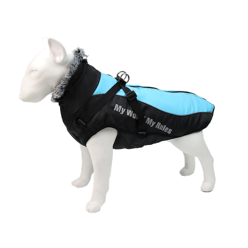 Reflektierende Hundejacke mit Geschirr - GlowPaw
