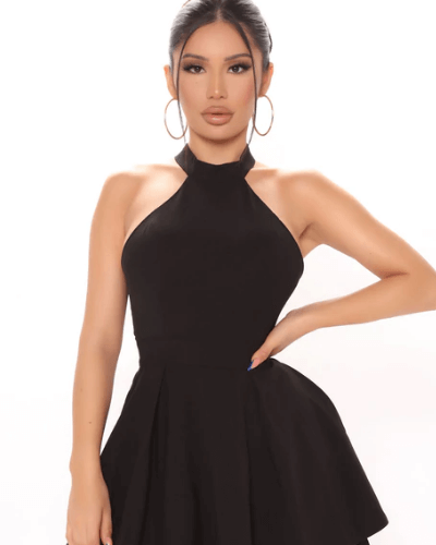 Vestido de verano elegante para mujer con cuello halter – Malia