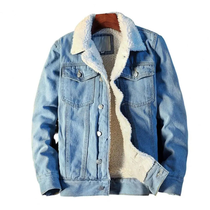 Herre denimjakke med varm fleecefor – Tobias