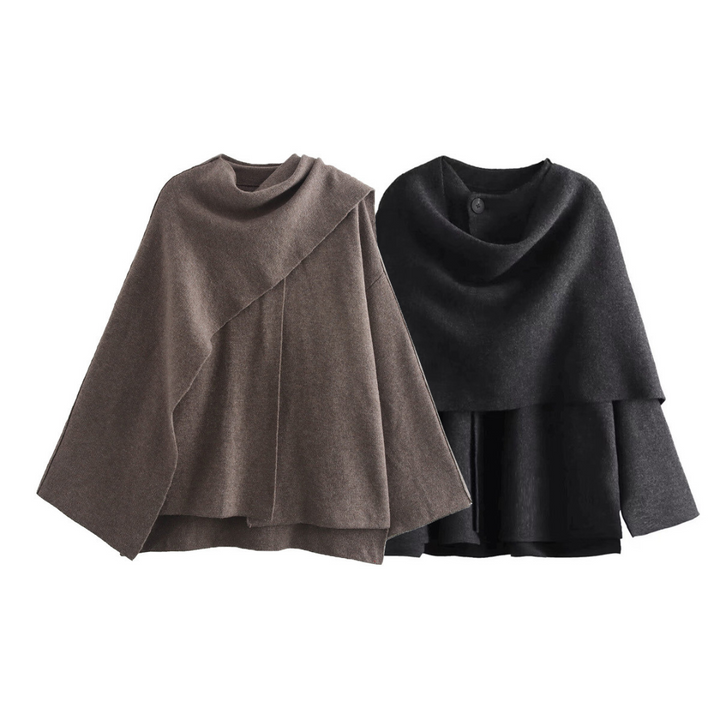 Stylish Women's Winter Poncho – Ella