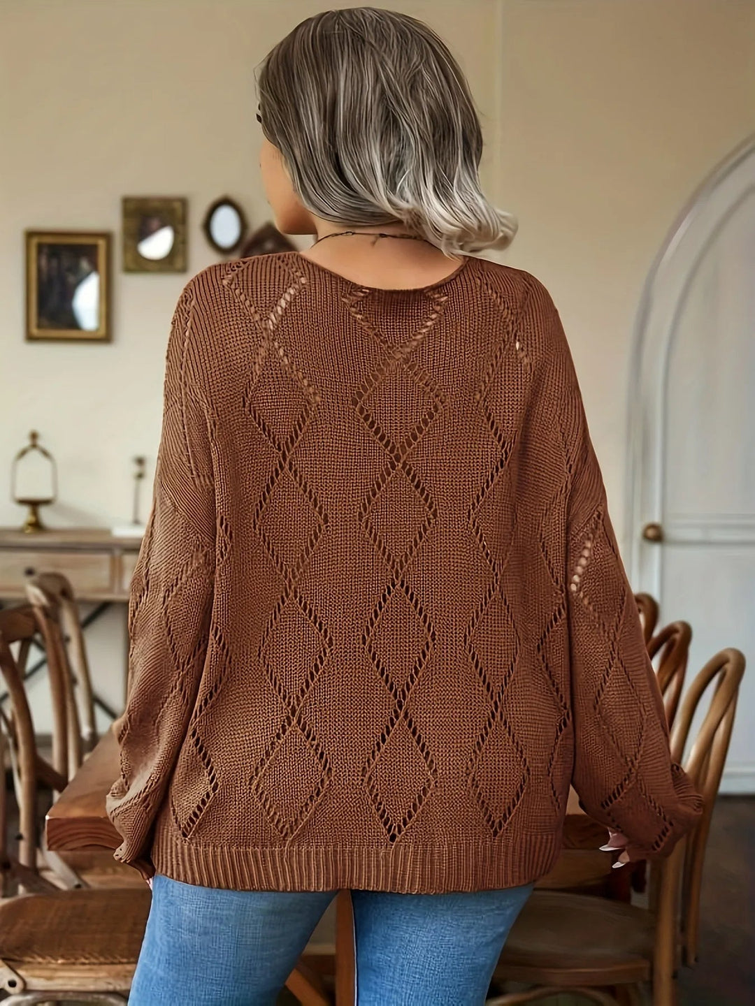 Women's Oversize Knit Sweater in Plus Size – Marietta