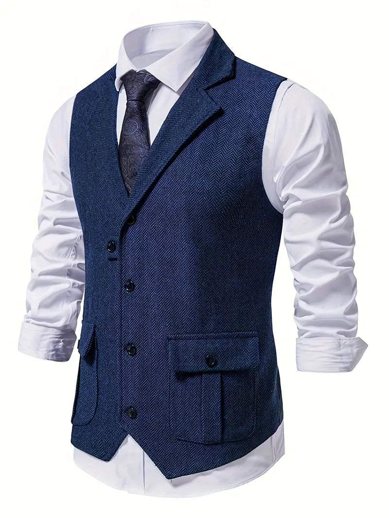 Fiskebensmønstret blazer for menn – Niklas
