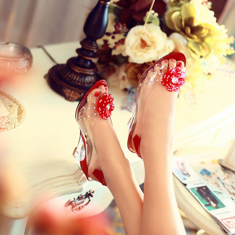 Sandalias de cuña brillantes – Sofía